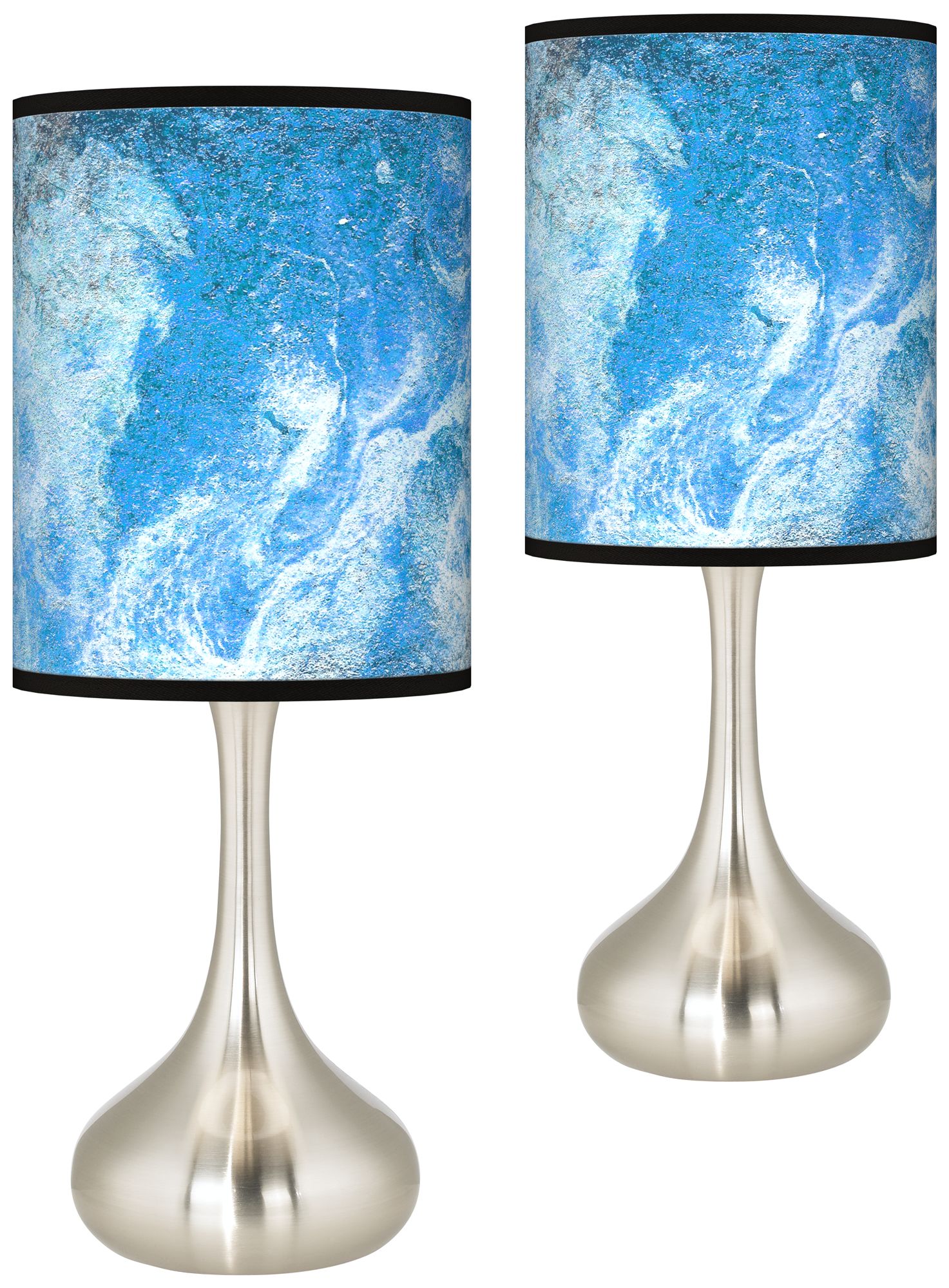 silver droplet table lamp