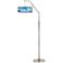 Ultrablue Giclee Shade Arc Floor Lamp