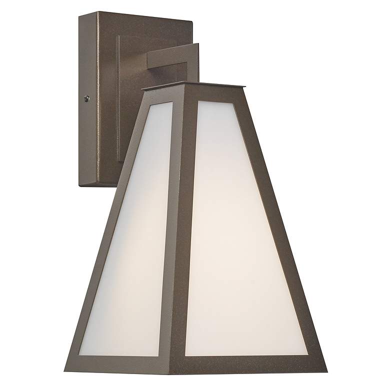 Image 1 UltraLights Akut 15 1/2"H Smokey Brass and Opal Acrylic Wall Sconce