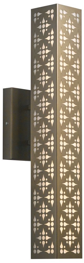 UltraLights Akut 24.5" New Brass Opal LED Outdoor Wall Light Made to Order