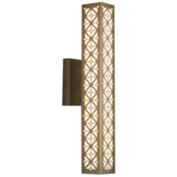 UltraLights Akut 25" High Cast Bronze and Opal LED Outdoor Wall Light