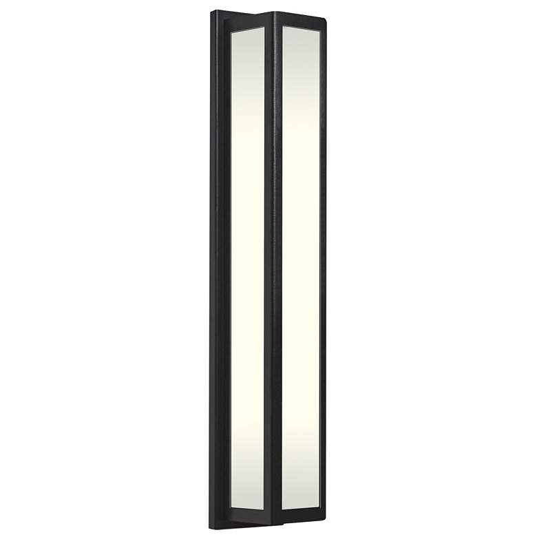Image 1 UltraLights Akut 26" High Black ADA 0-10V Dimming LED Wall Sconce