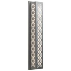 UltraLights Akut 26"H Satin Pewter and Opal LED Retrofit Wall Sconce