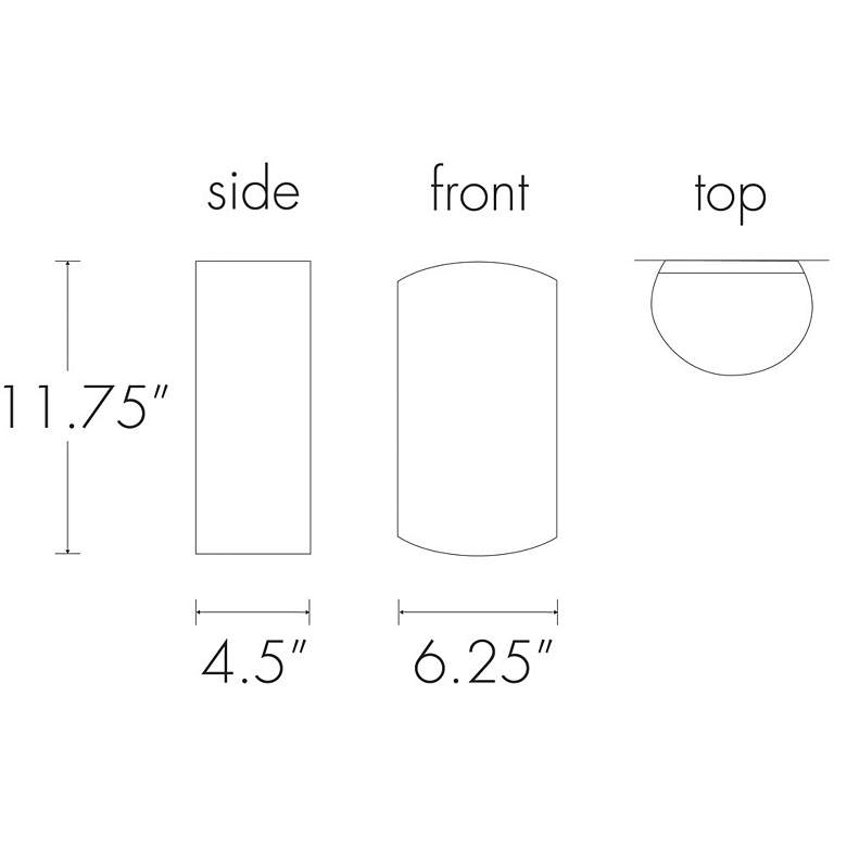 Image 3 UltraLights Basics 11 3/4"H Black Pearl Triac LED Outdoor Wall Light more views