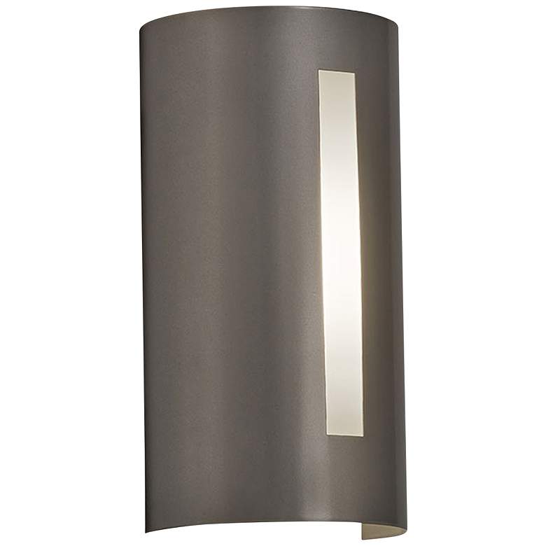 Image 1 UltraLights Basics 12 inch High Satin Pewter LED Outdoor Wall Light