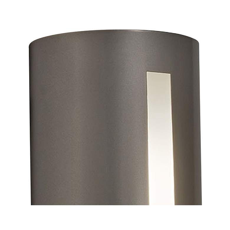 Image 2 UltraLights Basics 12" High Satin Pewter LED Outdoor Wall Light more views