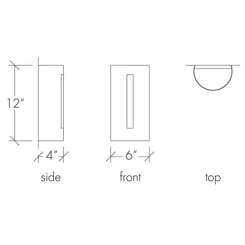 Image 3 UltraLights Basics 12" High Satin Pewter LED Outdoor Wall Light more views