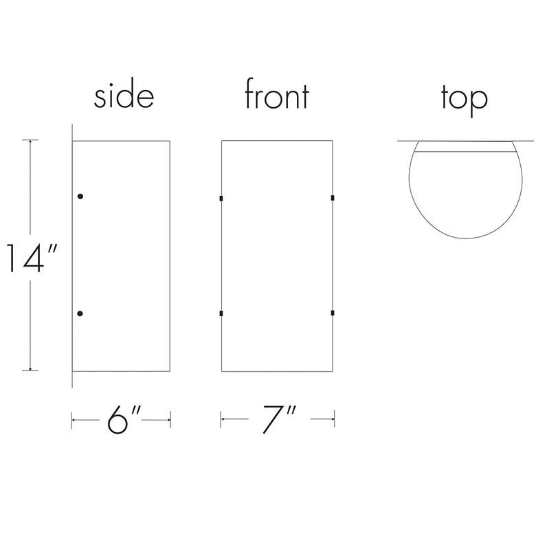 Image 3 UltraLights Basics 14" High Faux Alabaster LED Retrofit Sconce more views