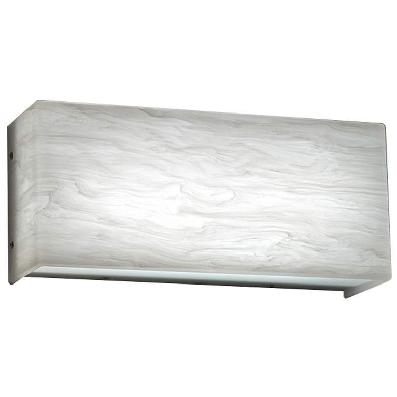 Image 1 UltraLights Basics 6 1/4" High White Swirl ADA 0-10V LED Wall Sconce