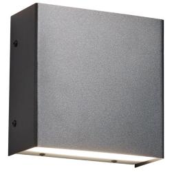 UltraLights Basics 6" High Smoked Silver LED Outdoor Wall Light