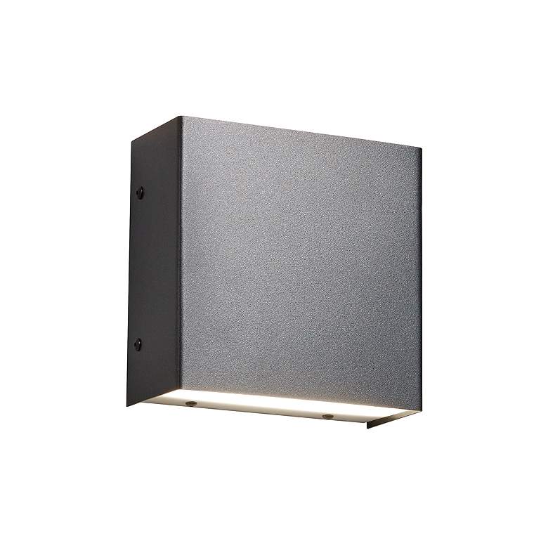 Image 1 UltraLights Basics 6" High Smoked Silver Triac LED Outdoor Wall Light