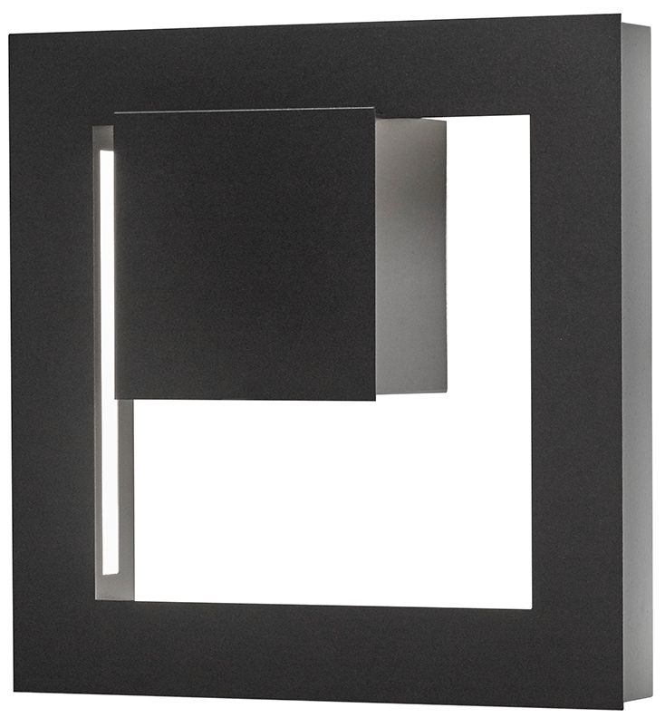 UltraLights Boks 14"H Black and Opal Acrylic ADA LED Sconce Made to Order