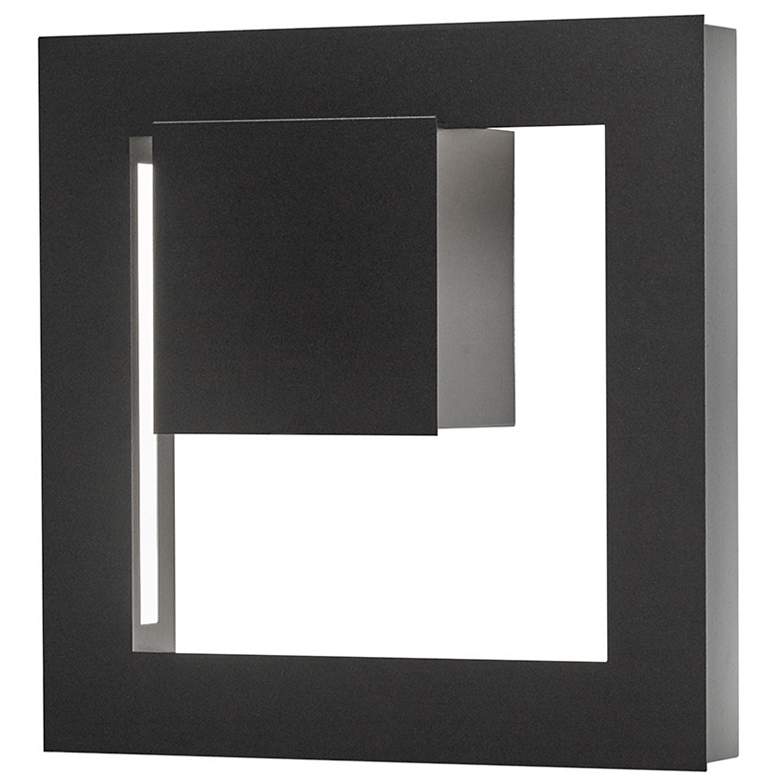 Image 1 UltraLights Boks 14" High Black and Opal Acrylic ADA 0-10V LED Sconce