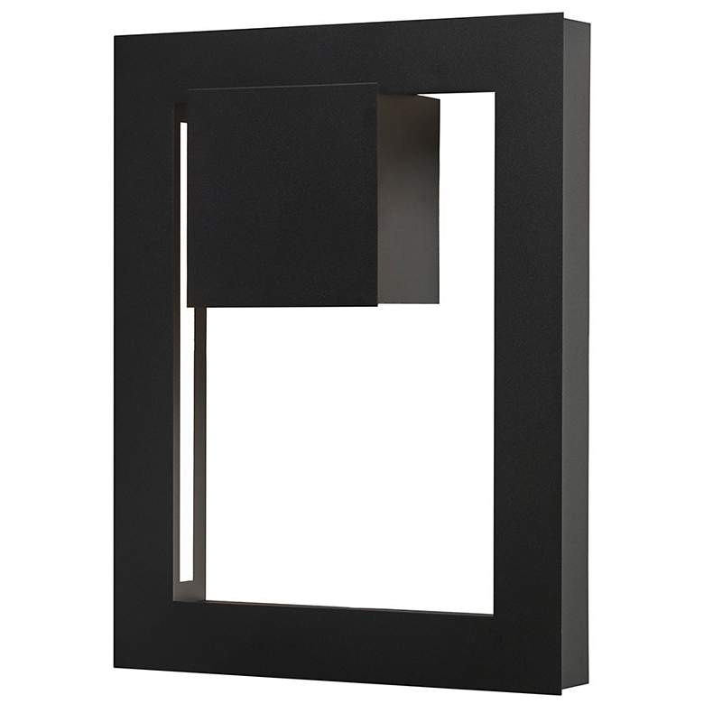 Image 1 UltraLights Boks 18" High Black and Opal Acrylic ADA 0-10V LED Sconce