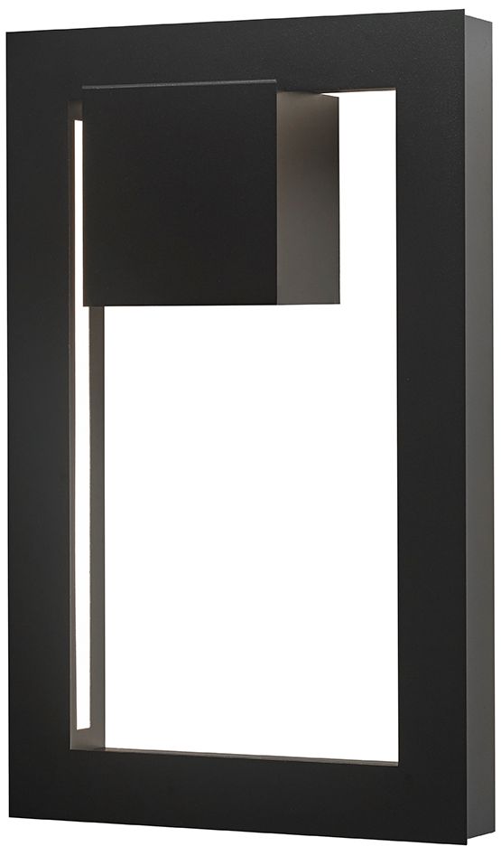 UltraLights Boks 22"H Black and Opal Acrylic ADA LED Sconce Made to Order