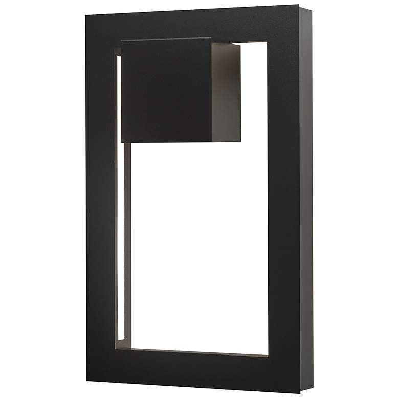 Image 1 UltraLights Boks 22" High Black and Opal Acrylic ADA 0-10V LED Sconce