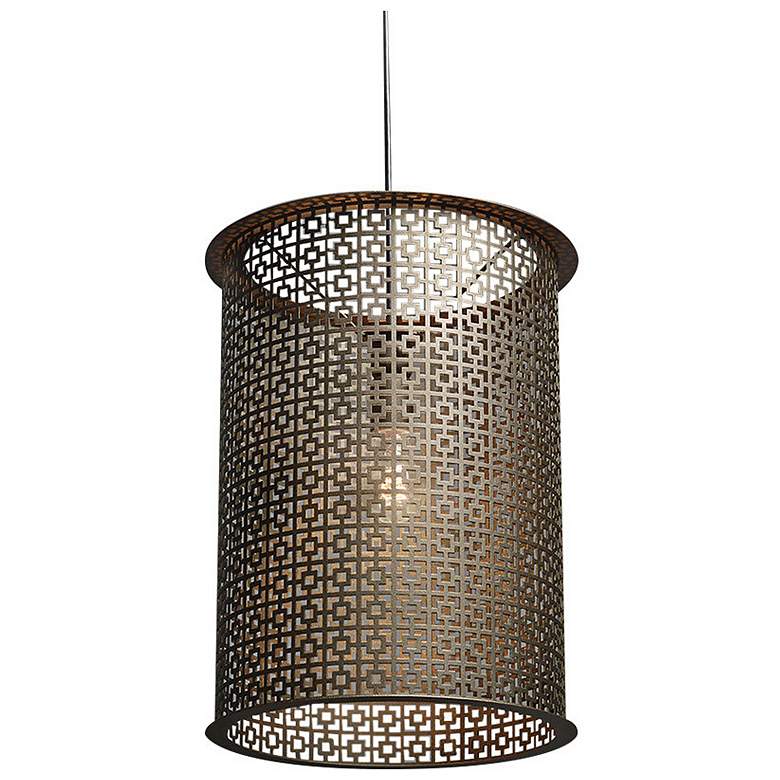Image 1 UltraLights Clarus 12" Wide Black LED Retrofit Mini Pendant