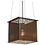 UltraLights Clarus 12" Wide Black Square Mini Pendant