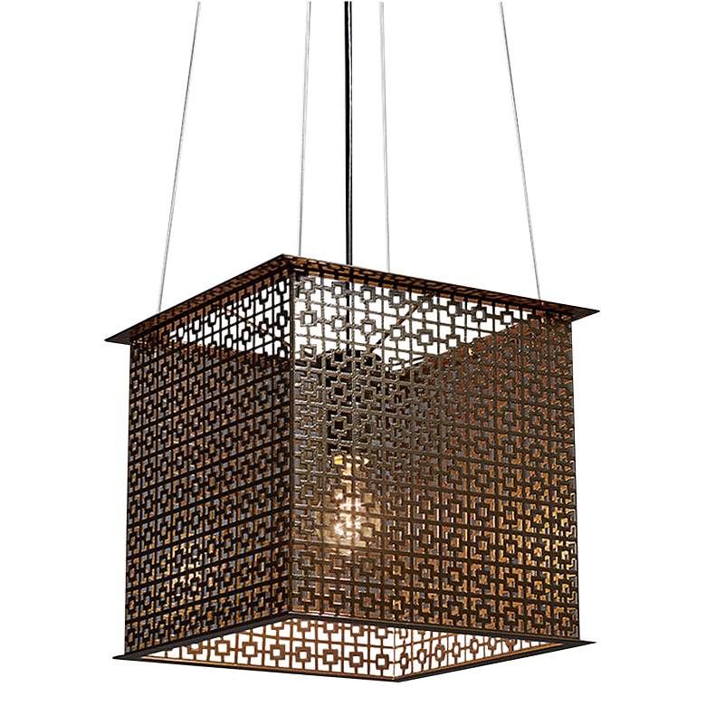 Image 1 UltraLights Clarus 12" Wide Bronze Age LED Retrofit Mini Pendant