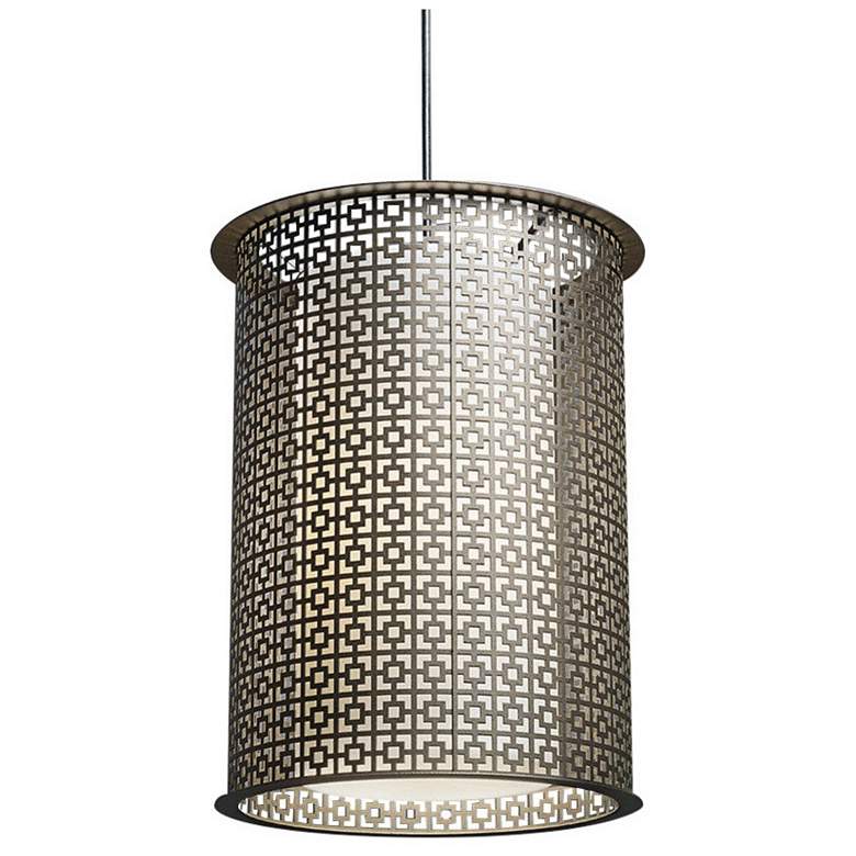 Image 1 UltraLights Clarus 12"W Cast Bronze and Opal LED Retrofit Mini Pendant