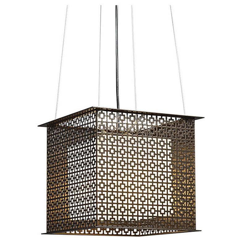 Image 1 UltraLights Clarus 12"W Dark Iron w/ Opal LED Retrofit Mini Pendant
