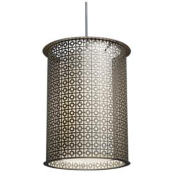 UltraLights Clarus 12"W Empire Bronze and Opal Acrylic Mini Pendant