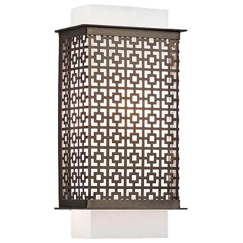 Image 1 UltraLights Clarus 13 1/2" High Smokey Brass ADA 0-10V LED Wall Sconce