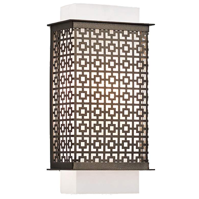 Image 1 UltraLights Clarus 13 1/2" High Smokey Brass ADA Wall Sconce
