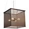 UltraLights Clarus 18" Wide Satin Pewter 4-Light LED Retrofit Pendant