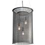 UltraLights Clarus 18" Wide Smoked Silver 3-Light Pendant