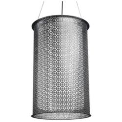 UltraLights Clarus 18"W Smoked Silver and Opal Triac LED Pendant Light