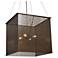 UltraLights Clarus 24" Wide Black 4-Light LED Retrofit Pendant
