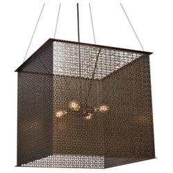 UltraLights Clarus 24" Wide Black 4-Light LED Retrofit Pendant