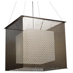 UltraLights Clarus 24" Wide Black and Opal Triac LED Pendant Light