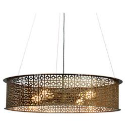 UltraLights Clarus 24" Wide Medieval Bronze 4-Light Pendant