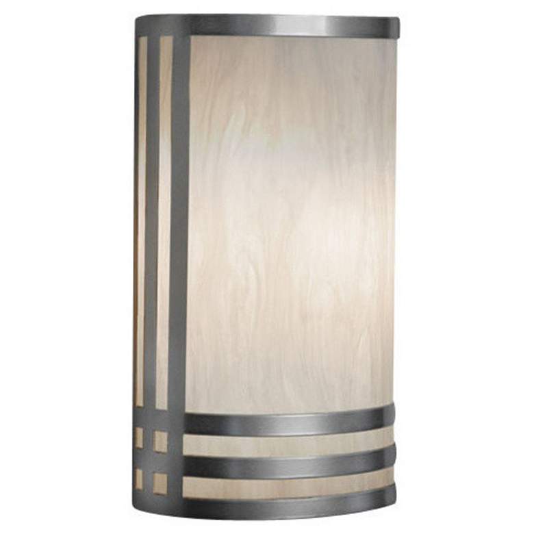 Image 1 UltraLights Classics 12" High Satin Pewter LED Outdoor Wall Light