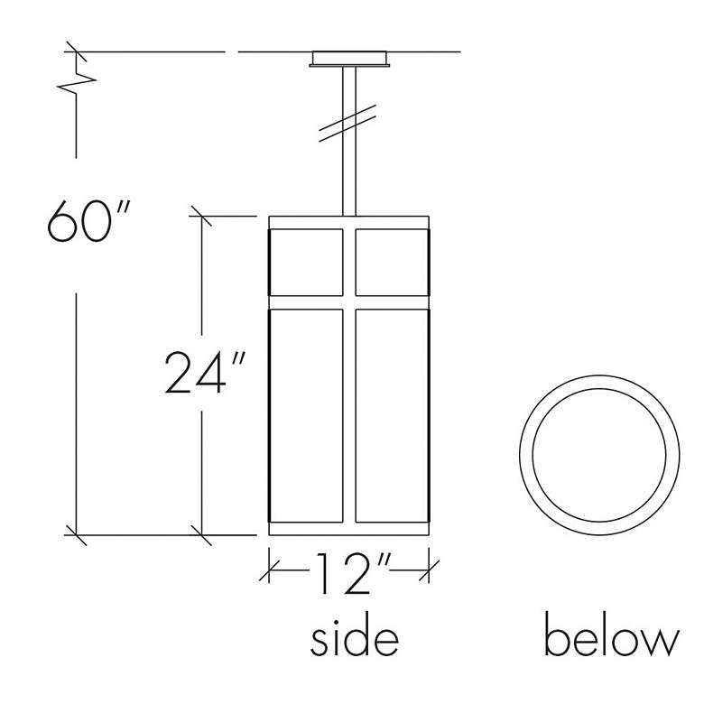 Image 3 UltraLights Classics 12" Wide Smoky Brass LED Retrofit Pendant Light more views