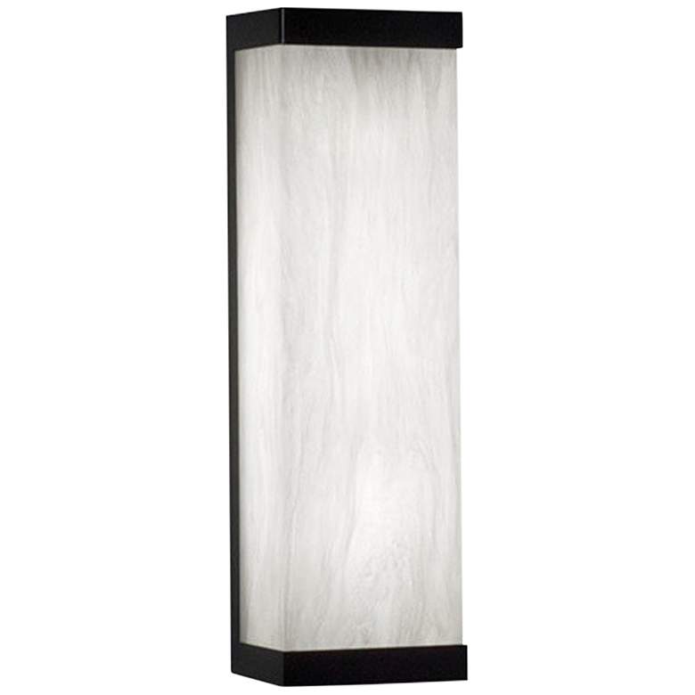Image 1 UltraLights Classics 17.75 inch Black White Swirl Exterior LED Wall Light