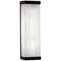 UltraLights Classics 17.75&quot; Black White Swirl Exterior LED Wall Light