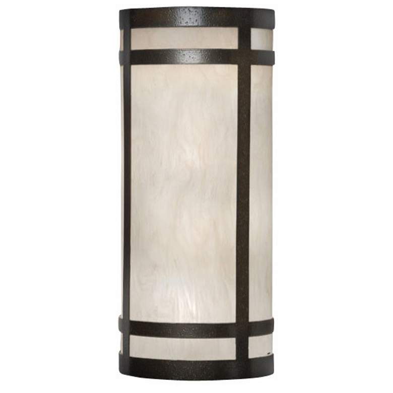 Image 1 UltraLights Classics 17 3/4" High Bronze Alabaster LED Wall Sconce