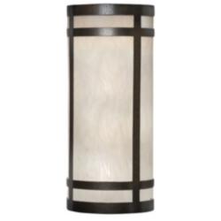 UltraLights Classics 17 3/4"H Bronze Alabaster LED Outdoor Wall Light