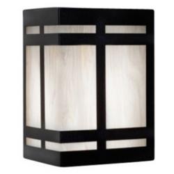 UltraLights Classics 9 3/4"H Black w/ White Swirl Outdoor Wall Light