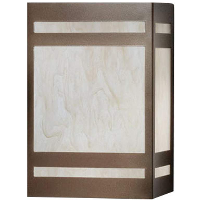 Image 1 UltraLights Classics 9 3/4"H Medieval Bronze Caramel Onyx Wall Sconce