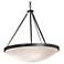 UltraLights Compass 24" Wide Dark Iron 0-10V LED Bowl Pendant Light