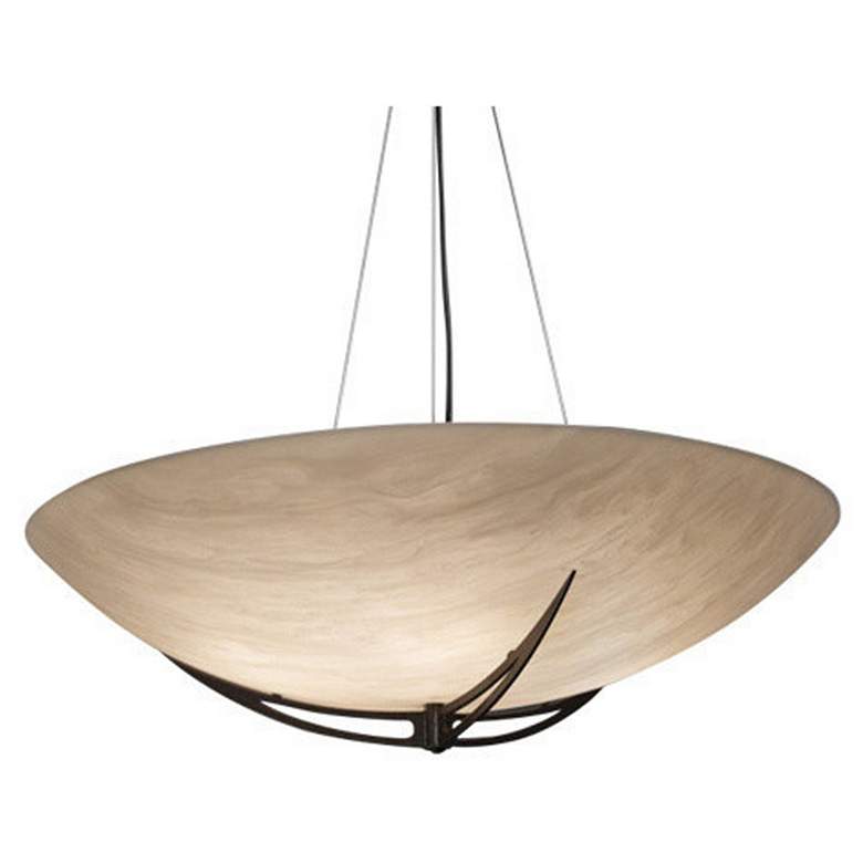 Image 1 UltraLights Compass 24" Wide Dark Iron LED Retrofit Pendant Light
