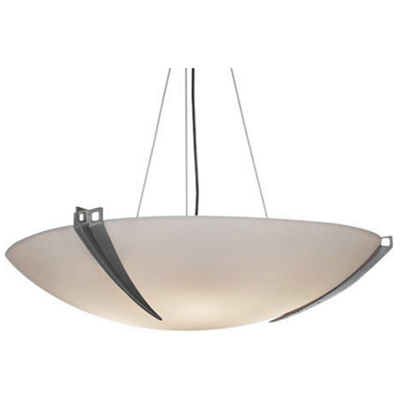 Image 1 UltraLights Compass 24" Wide Smoked Silver TRIAC LED Pendant Light