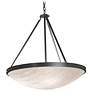 UltraLights Compass 24"W Dark Iron and Faux Alabaster Pendant Light