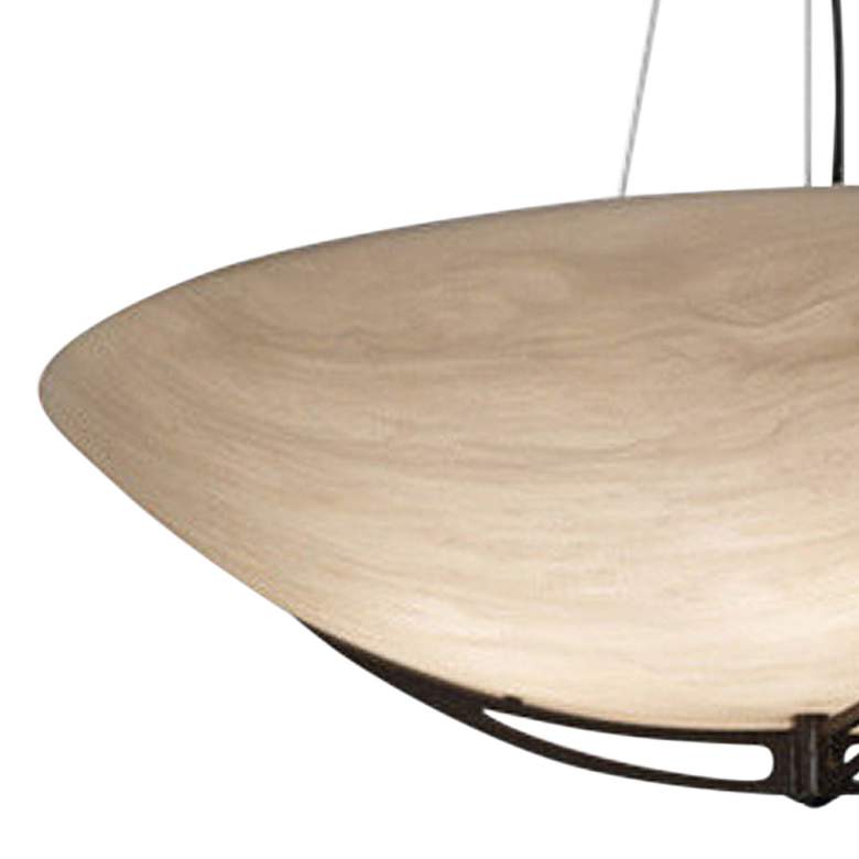 Image 2 UltraLights Compass 30"W Dark Iron and Faux Alabaster Pendant Light more views