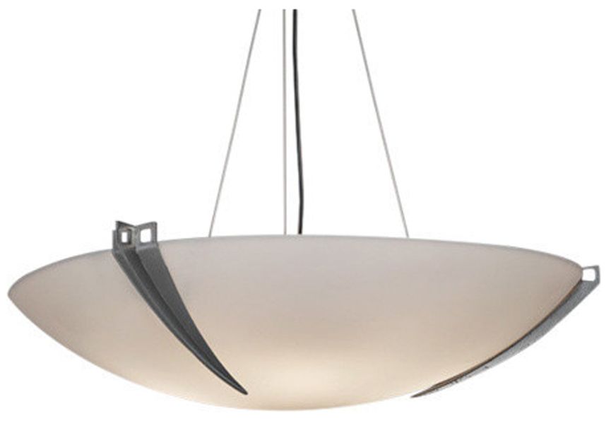 UltraLights Compass 30"W Smoked Silver LED Pendant Light Made to Order