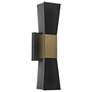 UltraLights Cylo 18" High Black Pearl and New Brass Triac LED Sconce